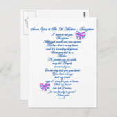 Carte Postale Fille s'attendant au 1er bébé (Devant / Derrière)