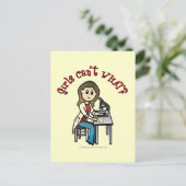 Carte Postale Fille scientifique (Debout devant)