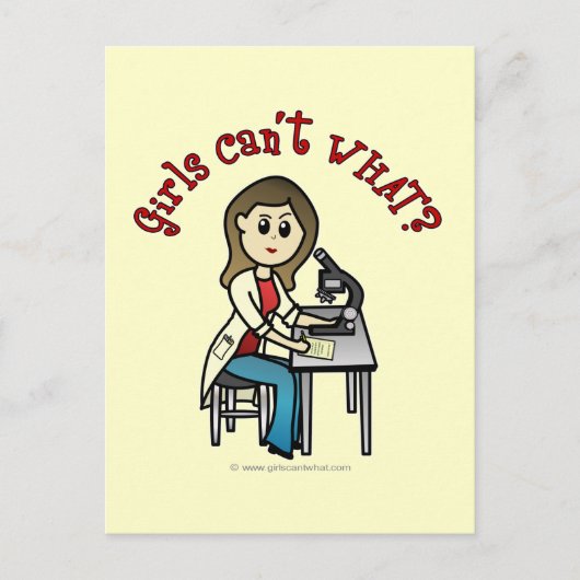 Carte Postale Fille scientifique (Devant)