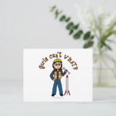 Carte Postale Fille scientifique de fusées légères (Debout devant)