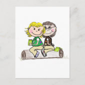 Carte Postale Fille Scout Junior Brownie Extérieur (Devant)