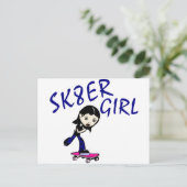 Carte Postale fille sk8er (Debout devant)