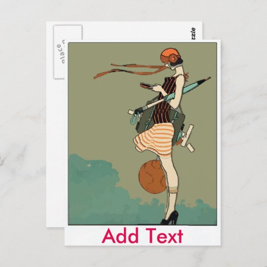 Carte Postale Fille SMS (Devant / Derrière)