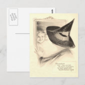 Carte Postale Fille Sorcière Miroir (Devant / Derrière)