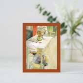 Carte Postale Fille sous une table de cuisine (Debout devant)