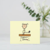 Carte Postale Fille sur poutre (Debout devant)