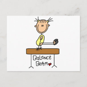 Carte Postale Fille sur poutre Tshirts et Cadeaux