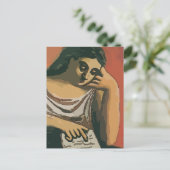 Carte Postale Fille sur tablette Abstrait 2 (Debout devant)