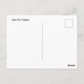 Carte Postale Fille sur tablette Abstrait 2 (Dos)