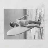 Carte Postale Fille Surf vintage (Devant)