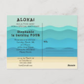 Carte Postale Fille surfeuse hawaïenne (Dos)