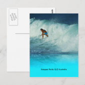 Carte postale Fille surfeuse Snapper Rocks QLD Aus (Devant / Derrière)