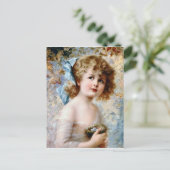 Carte Postale Fille tenant un nid (Debout devant)