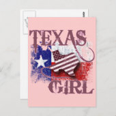 CARTE POSTALE FILLE TEXAS (Devant / Derrière)