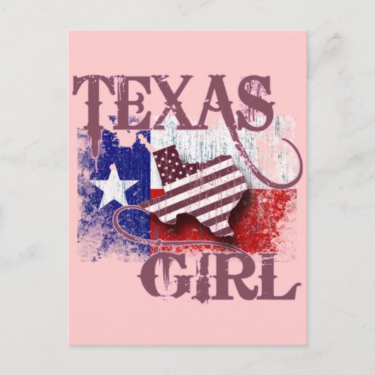 CARTE POSTALE FILLE TEXAS (Devant)