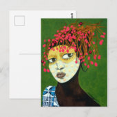 Carte Postale Fille tribale africaine—portrait original (Devant / Derrière)