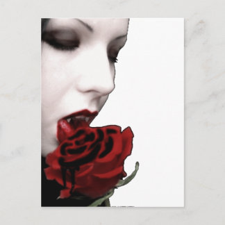 CARTE POSTALE FILLE VAMPIRE