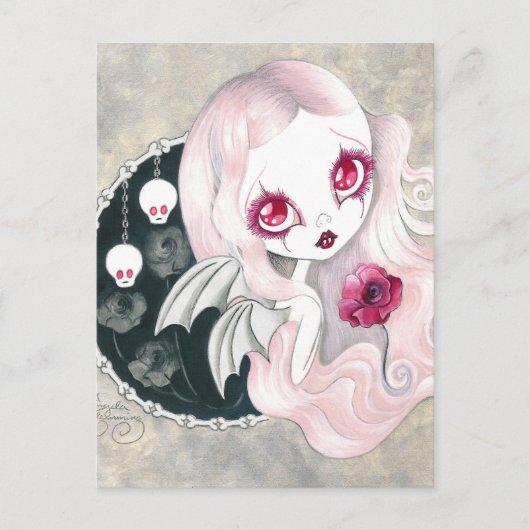 Carte Postale Fille Vampire : "Arabella" (Devant)