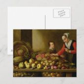 Carte Postale Fille vendant du raisin (Devant / Derrière)