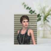 Carte Postale Fille Vintage (Debout devant)
