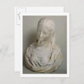 Carte Postale Fille voilée (marbre) (Devant / Derrière)