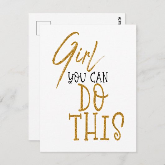 Carte Postale Fille Vous Pouvez Faire Cette Citation Encouragean (Devant / Derrière)