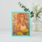 Carte Postale Fille Zen Acoustique (Debout devant)