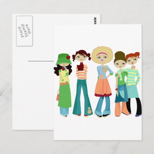 Carte Postale Filles (Devant / Derrière)