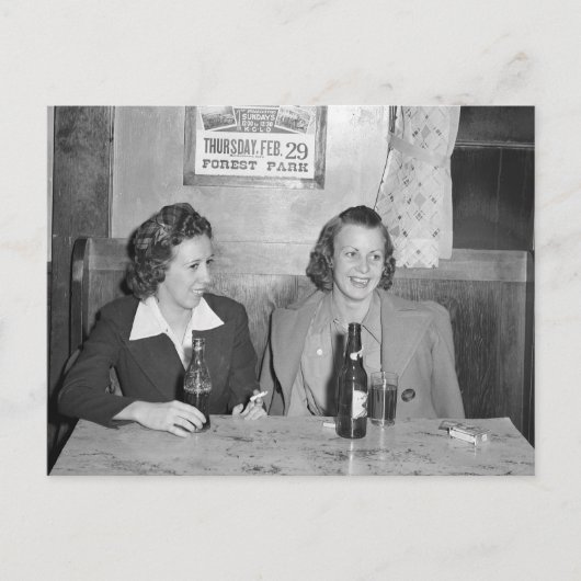 Carte Postale Filles au bar, 1940 (Devant)