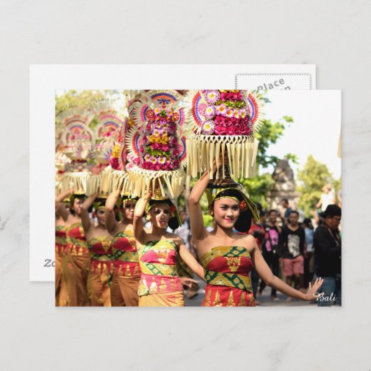 Carte Postale Filles balinaises (Devant / Derrière)