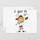 Carte Postale Filles Baseball I got It Tshirts et cadeaux (Devant / Derrière)