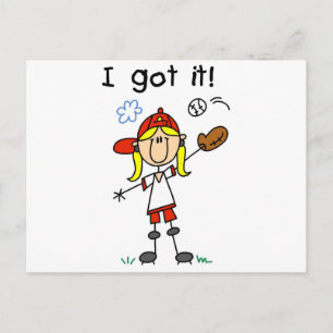 Carte Postale Filles Baseball I got It Tshirts et cadeaux