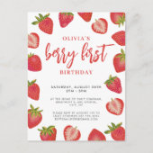 Carte Postale Filles Berry Première fête d'anniversaire de frais (Devant)