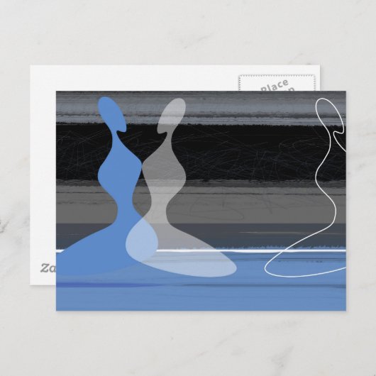 Carte Postale Filles bleues (Devant / Derrière)