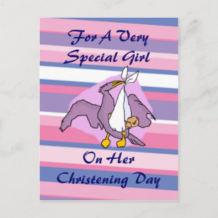 Carte Postale Filles Christening Bird