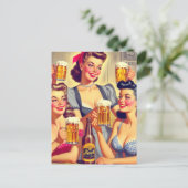 Carte Postale Filles de bière vintages (Debout devant)