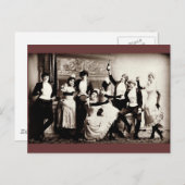 Carte Postale Filles de fête Imprimer Vintage (Devant / Derrière)