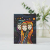 Carte Postale Filles de l'espace extragalactique Êtres de lumièr (Debout devant)
