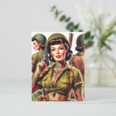 Carte Postale Filles de soldat rétro (Debout devant)