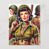 Carte Postale Filles de soldat rétro (Devant)
