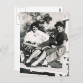 CARTE POSTALE FILLES DES ANNÉES 1950 #14 (Devant / Derrière)