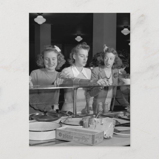 Carte Postale Filles du secondaire, années 1940 (Devant)