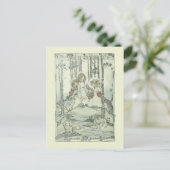 Carte Postale Filles et agneaux de Jessie Marion King (Debout devant)