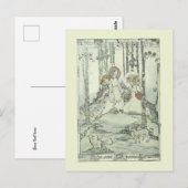 Carte Postale Filles et agneaux de Jessie Marion King (Devant / Derrière)