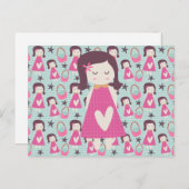 Carte Postale Filles et sacs à main (Devant / Derrière)