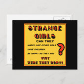 Carte postale "Filles étranges" (Devant / Derrière)