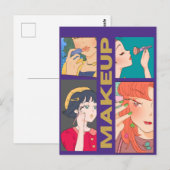 CARTE POSTALE FILLES MAKEUP (Devant / Derrière)