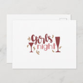 Carte Postale Filles nuit (Devant / Derrière)