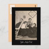 Carte postale Filles-Nuit-Sortie ! (Devant / Derrière)