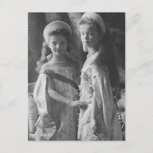 Carte Postale Filles tsar de Russie, Olga et Tatiana Romanov